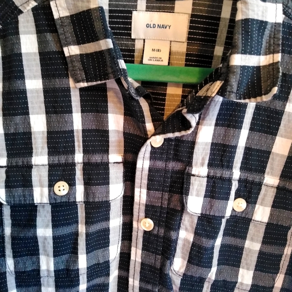 Old Navy Medium Seersucker Boy's Buttondown
